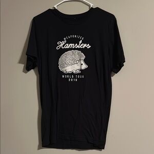 Black Graphic T-Shirt - Weaponized Hamsters (Hedgehogs)